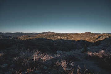 sunset over the mountains