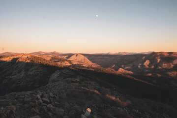 sunset over the mountains