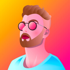 ilustración de chico en día soleado