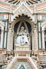 Florence, Italy. Beautiful architecture of Florence Cathedral (Cattedrale di Santa Maria del Fiore).