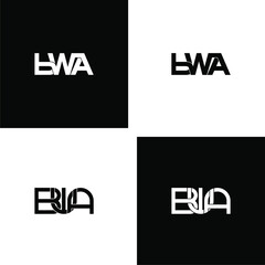 bwa letter original monogram logo design