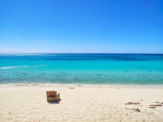 View of a espectacular beach in the Caribbean