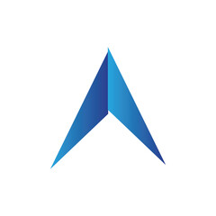 letter A symbol vector logo