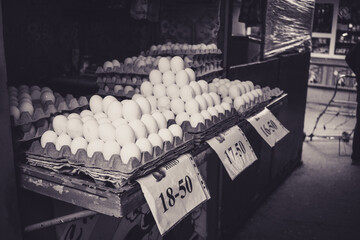 Ukrainian Soviet Market with Eggs