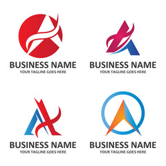 letter A symbol vector logo