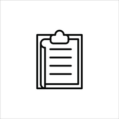 Clipboard icon, symbol for web site and app design. Vector illstration on white background. color editable