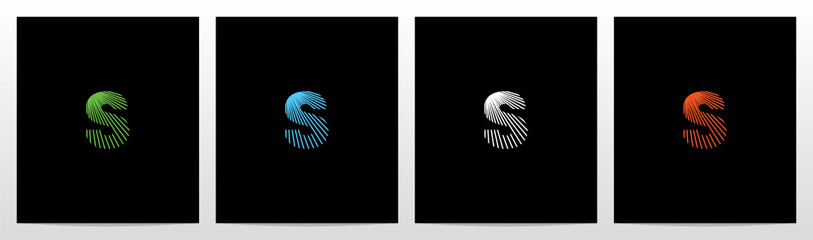 Shining Rays On Letter Logo Design S