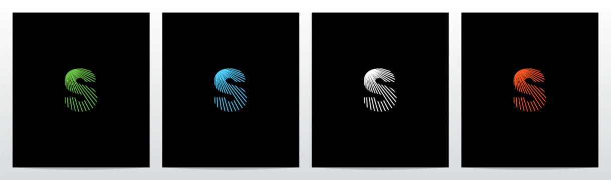 Shining Rays On Letter Logo Design S