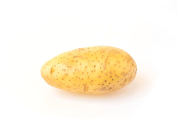 potato isolated on white background, macro