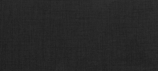 Naklejka na ściany i meble Panorama of Black linen texture and background seamless or blue fabric texture