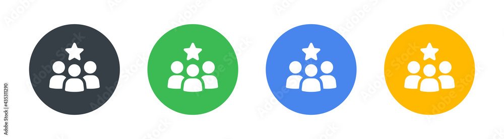 Poster customer experience vector icon. feedback concept in circle shape.