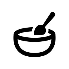 Bowl vector icon black and white design.