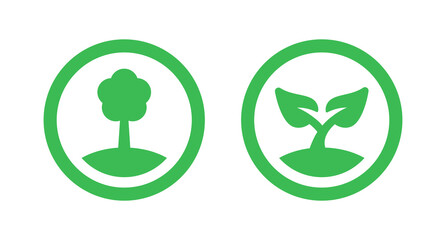 Green environment symbol. Ecology and nature icon vector illustration