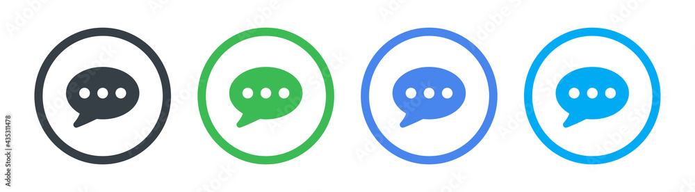 Poster Chat icon. Speech bubble vector isolate on white background.