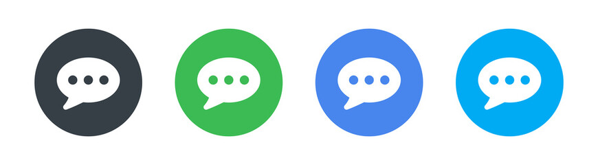 Chat icon. Speech bubble vector illustration