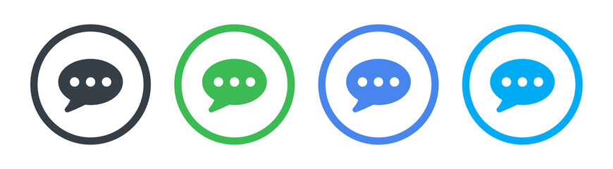 Chat icon. Speech bubble vector isolate on white background.