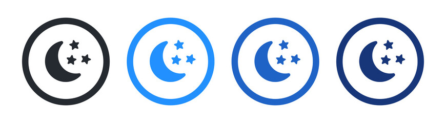 Night time icon vector illustration.