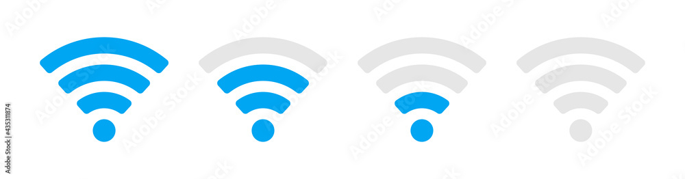 Aufkleber Wireless and wifi icon. Wi-fi signal symbol. Internet Connection. 