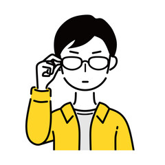 メガネ　男性