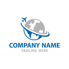 Modern vector graphic of airplane and globe, Perfect for travel