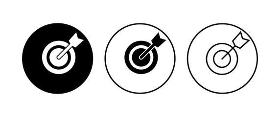 Target icon set. goal icon vector. target marketing icon vector