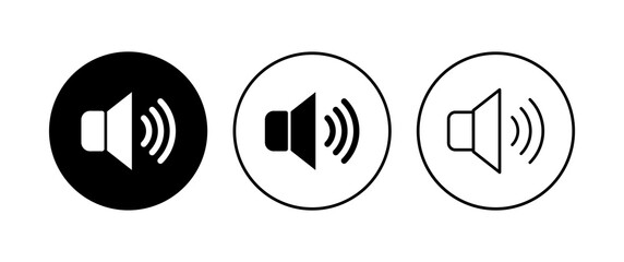 Speaker icon set. volume icon vector. loudspeaker icon vector. sound symbol