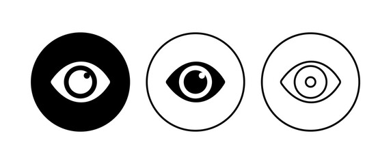 Eye icon set. Eye vector icon. Look and Vision icon.