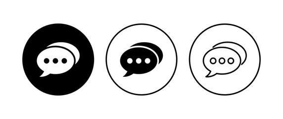 Chat icon set. speech bubble icon. comment icon vector. message. contact us