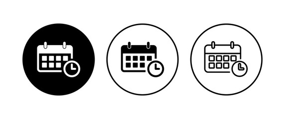 Calendar icon set. Calender symbol. calendar vector icon