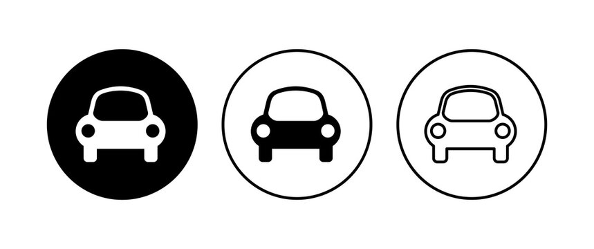 Car Icon Set. Car Vector Icon. Small Sedan