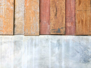 old wooden wall with concrete texture