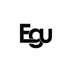 egu letter original monogram logo design