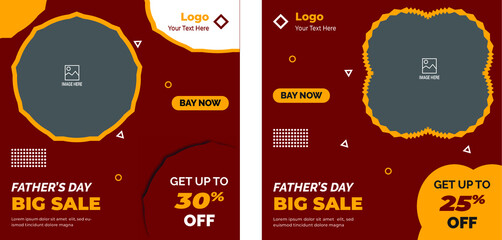 Father's Day Social Media Post Templates,  Father's Day Post Templates
