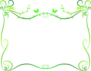 Fototapeta na wymiar vector drawing flowers and butterfly border frame background