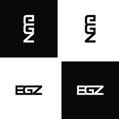 egz letter original monogram logo design