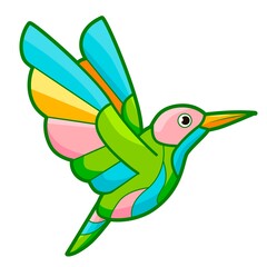 Cute bird cartoon. Bird clipart vector illustration