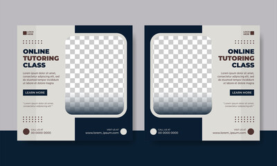 Flyer or social media post template education themed