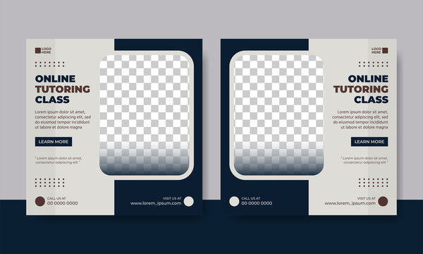 Flyer or social media post template education themed