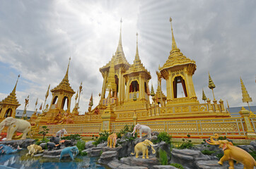 Fototapeta premium Special one of golden royal crematorium in the world