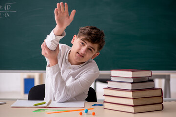 Boy sitting in the classrom