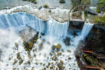 Aerial view Aerial view of American Falls in Niagara Falls, United States
