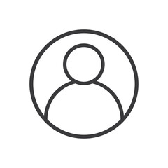 User icon. Human person symbol. Avatar log in vector sign