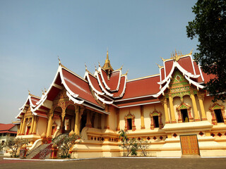 Obraz premium The Wat That Luang Neua Temple in Vientiane, LAOS