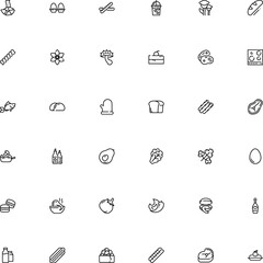 icon vector icon set such as: fortune, twig, mitt, yellow, spiral, aquatic, electric, onion, market, farming, lake, utensil, roll, pasta, risk, wish, rare, logotype, editable stroke, rabies, alcohol