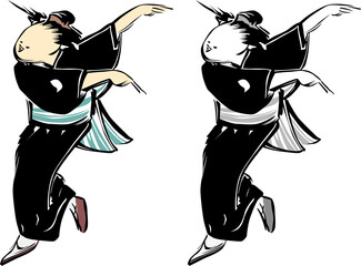 浮世絵　踊り子　その4
