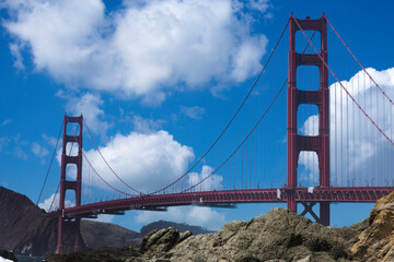  The beach near the Golden Gate Bridge in San Francisco.