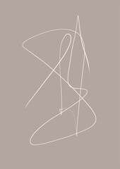 Abstract illustration. Poster. Simple lines on a color background.