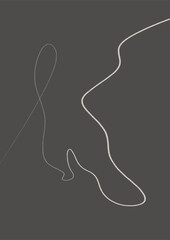 Abstract illustration. Poster. Simple lines on a color background.