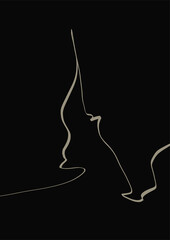 Abstract illustration. Poster. Simple lines on a color background.