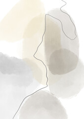 Abstract illustration. Poster. Simple lines on a color background.